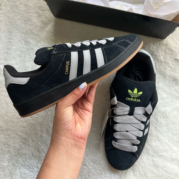 adidas gazelle silver green womens ADIDAS Campus 90s ADV Shoes Core Black/Grey Two/Gold Metallic – Freeride  Boardshop main image 0